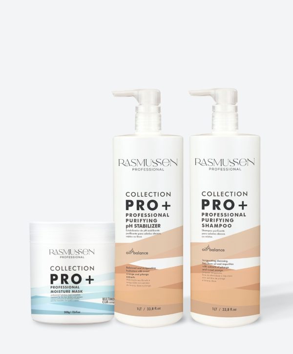 KIT PURIFYING PROFISSIONAL SHAMPOO + pH STABILIZER + MOISTURE MASK