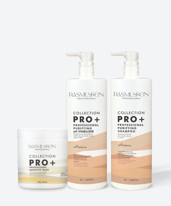 KIT PURIFYING PROFISSIONAL SHAMPOO + pH STABILIZER + NUTRITIVE MASK